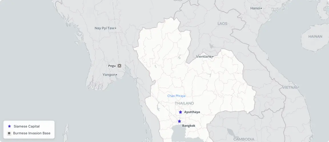 The wealth that drew the world drew the armies — and Bangkok was the correction