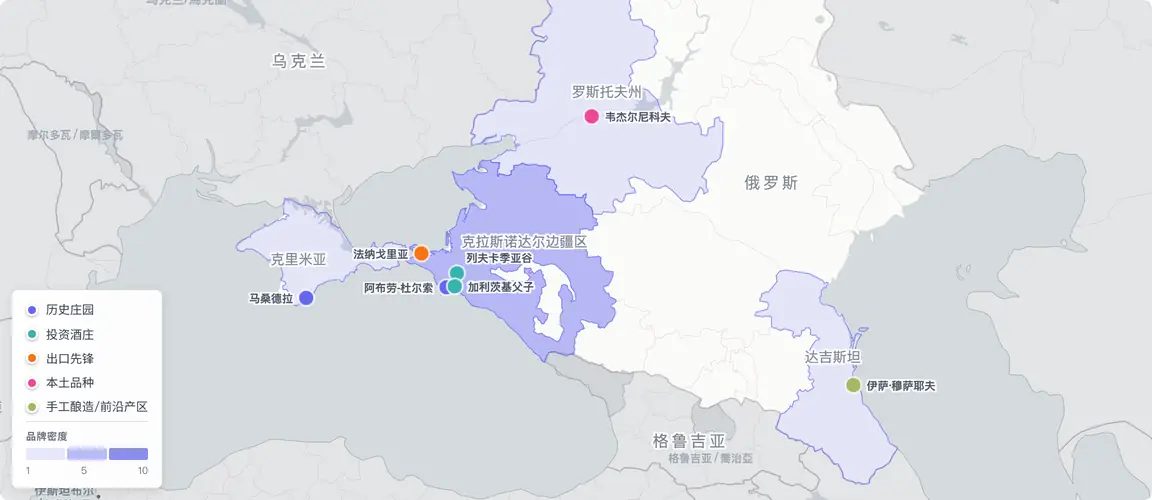 俄罗斯葡萄酒复兴只发生在两个地区。