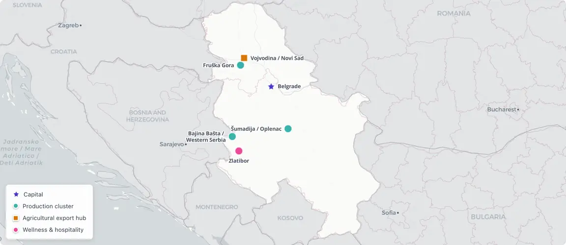 Five sector clusters, one compressed founding generation.